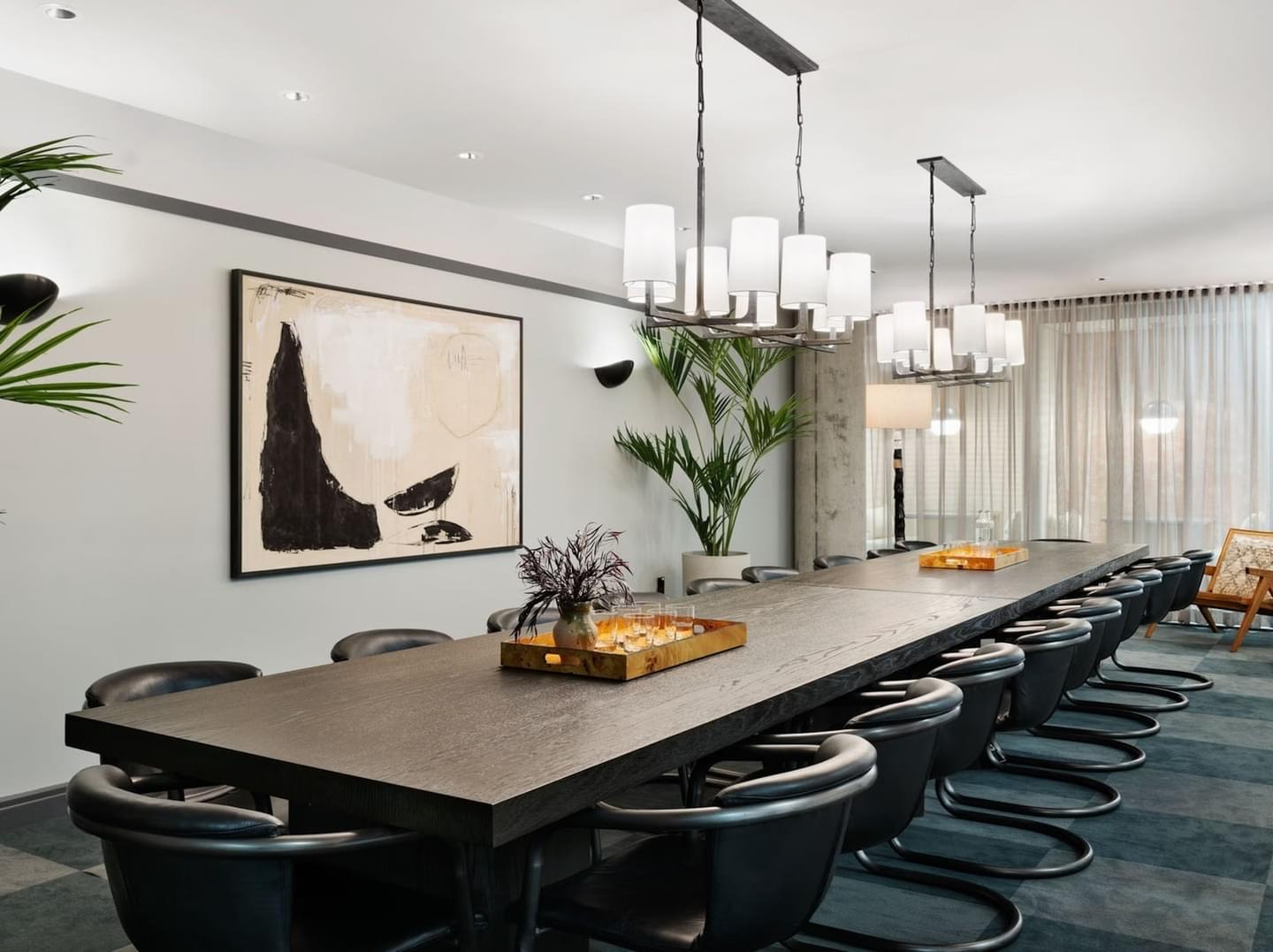 A large meeting room in the Bond Collective space.