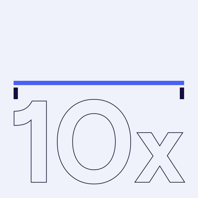 an illustrations with the words 10x.