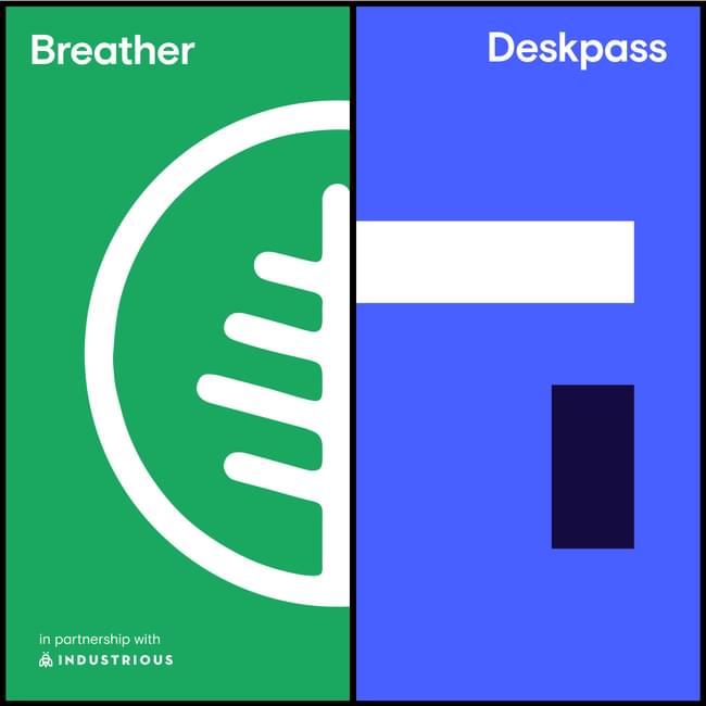 An illustrated mashup of the Breather and Deskpass logos.
