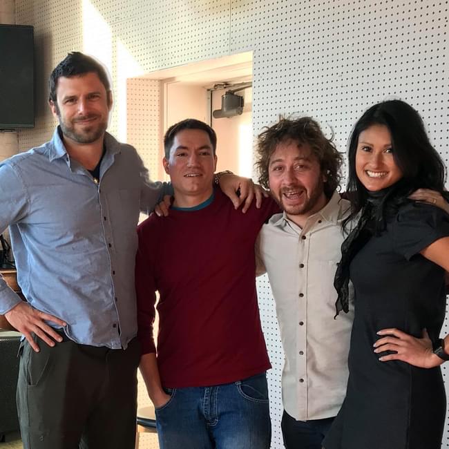 A photo of the four founders of Deskpass.