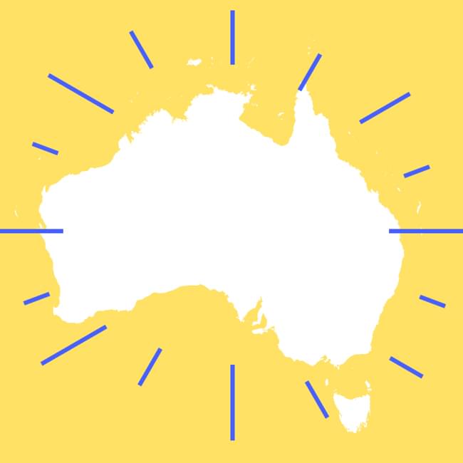 An abstract illustration of Australia.